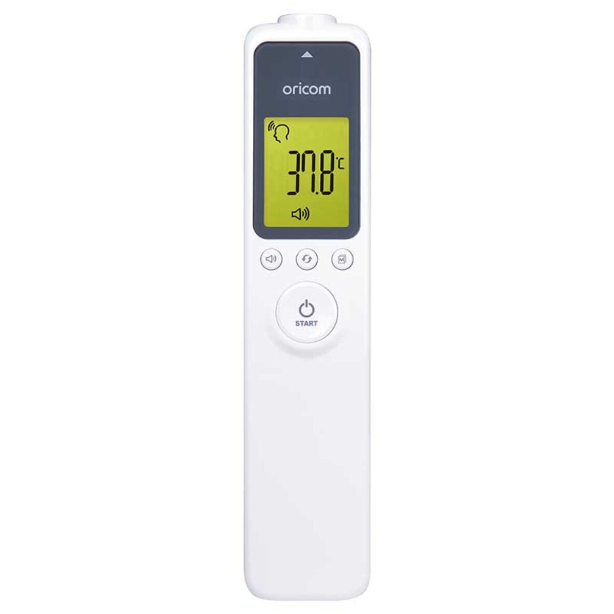 Oricom Non Contact Infrared Thermometer - Colour-Coded Reading, Stores 32 Temperatures - HFS1000