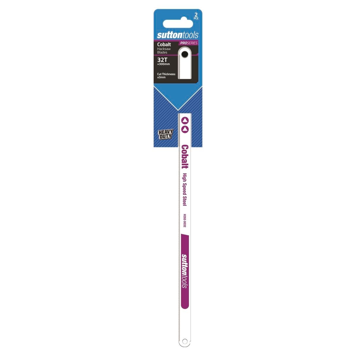 Sutton Tools Cobalt Hacksaw Blade 2 Pack - 300mm - 32 TPI - Purple - SuperSaverAU - view 1