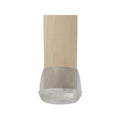 Surface Gard 20mm Clear Round Plastic Chair Leg Tips - 4 Pack