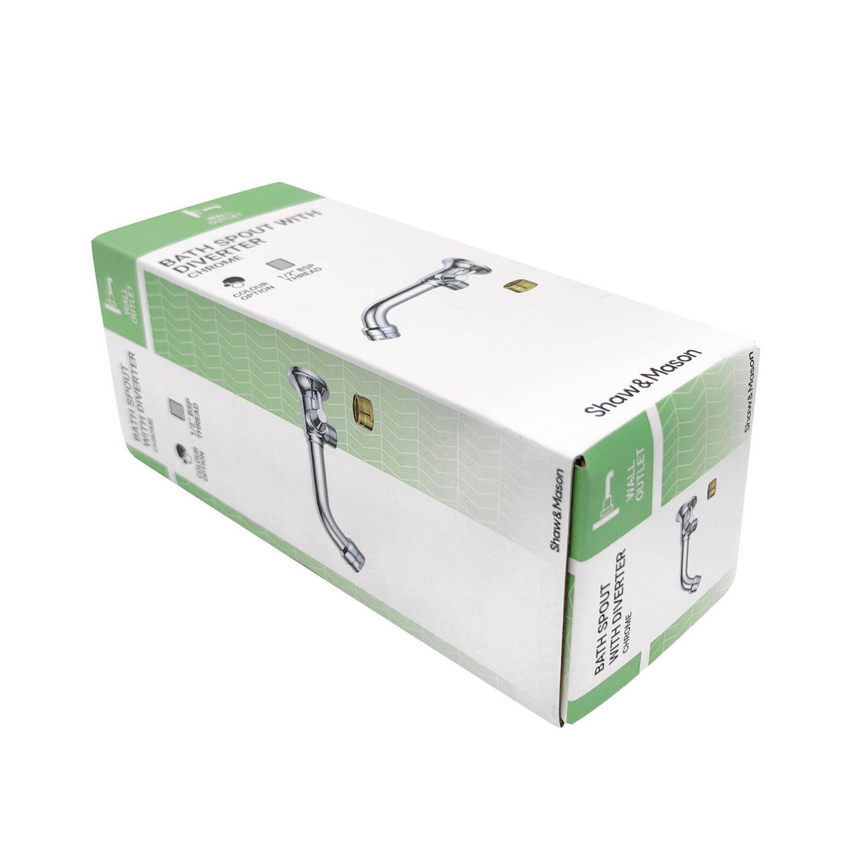 Shaw Mason Chrome Bath Spout Diverter - 140mm - Durable Brass Construction - SuperSaverAU - view 3
