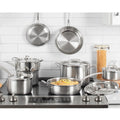 Cuisinart MultiClad Pro 12 piece cookware set - triple ply stainless steel, induction compatible - MCPS-12NXA