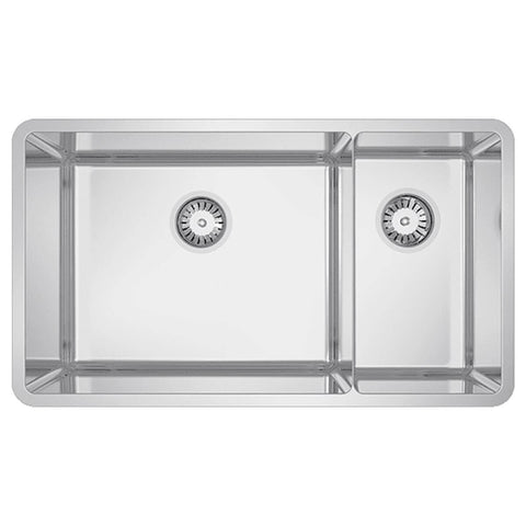 Abey Lucia 1 and 3/4 bowl sink 768mm - stainless steel, topmount or undermount - LUA221