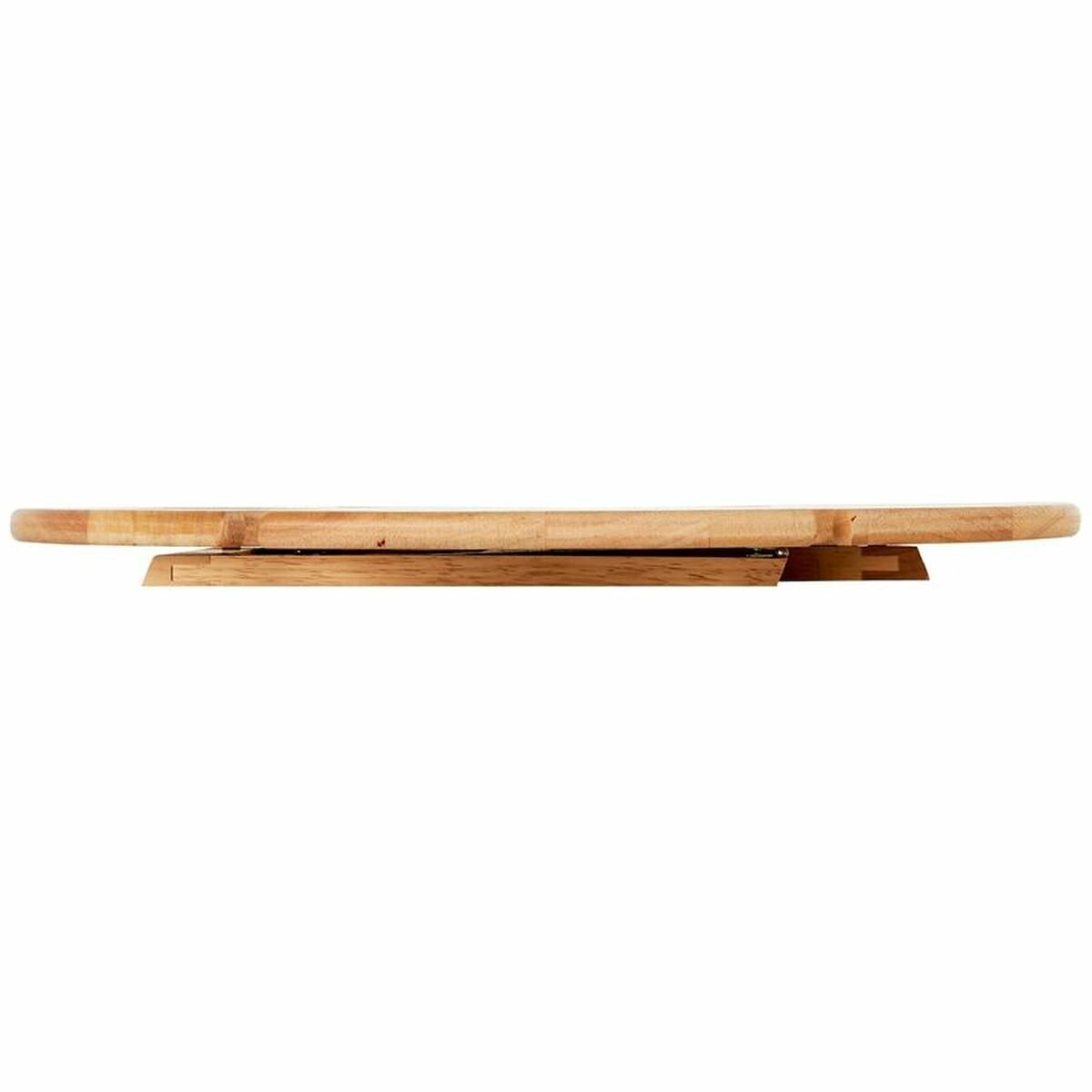 Stanley Rogers round travel picnic table - rubberwood, 500mm by 500mm footprint, low height - 50811
