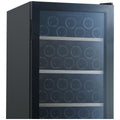Cantina 56 Bottle Single Zone Freestanding Wine Cabinet - Black Finish, Glass Door, 124L - CCWFS56B