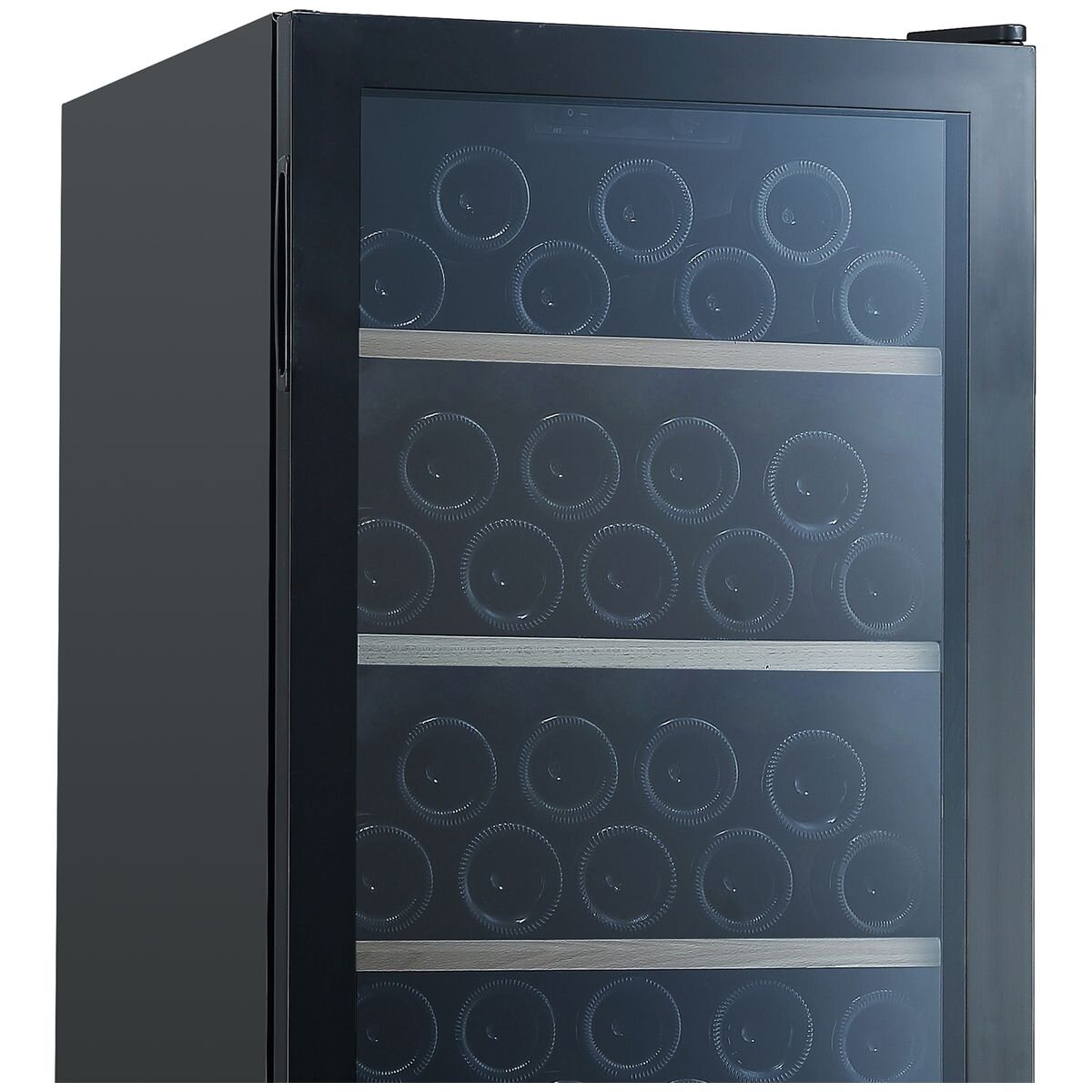 Cantina 56 Bottle Single Zone Freestanding Wine Cabinet - Black Finish, Glass Door, 124L - CCWFS56B