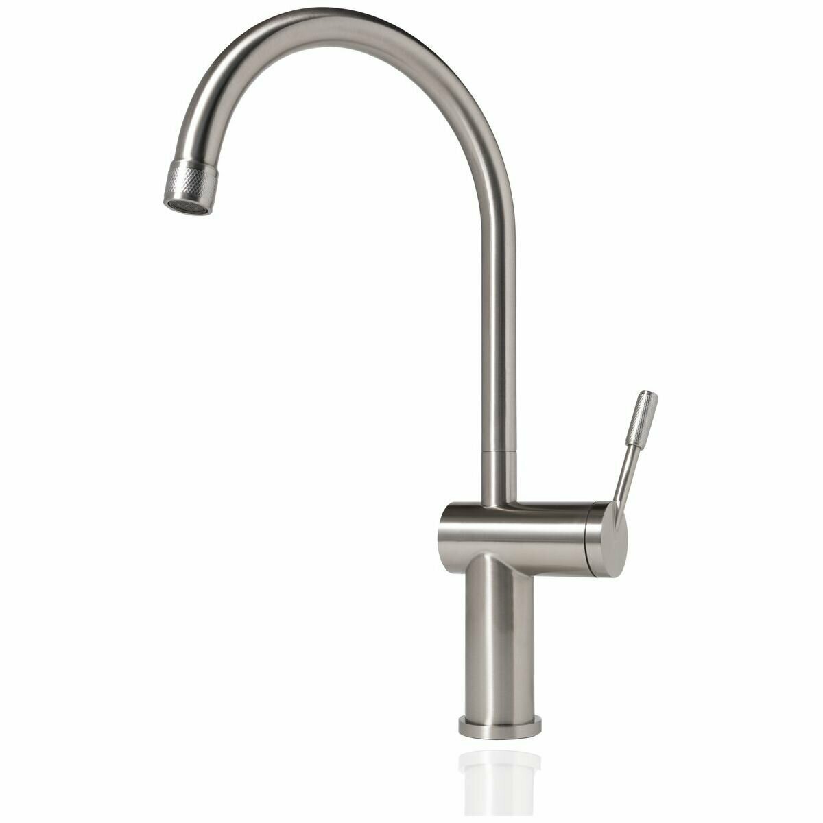 Titan Large Single Bowl Sink and Gooseneck Mixer Tap Package - Brushed Stainless Steel - TSSS522PK