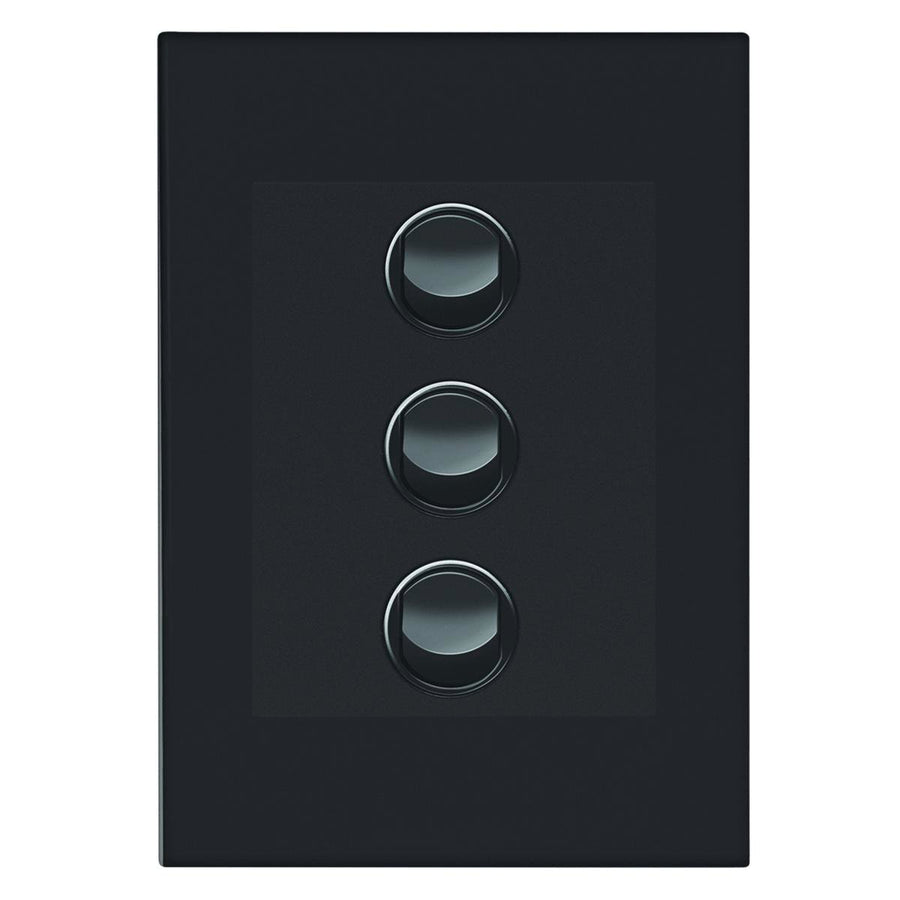 Hpm Vivo 3 Gang Wall Switch - 85mm Plastic - Reliable Easy Install - SuperSaverAU - view 1