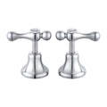 Shaw Mason Chrome 1/4 Turn Lever Basin Top Assembly Pair - 77mm x 117mm x 65mm - Easy Installation - Smooth Operation - SuperSaverAU - view 1