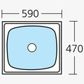 Oliveri single bowl laundry tub with rinse bypass kit - Polished 304 stainless steel, tap hole - TI45SOF