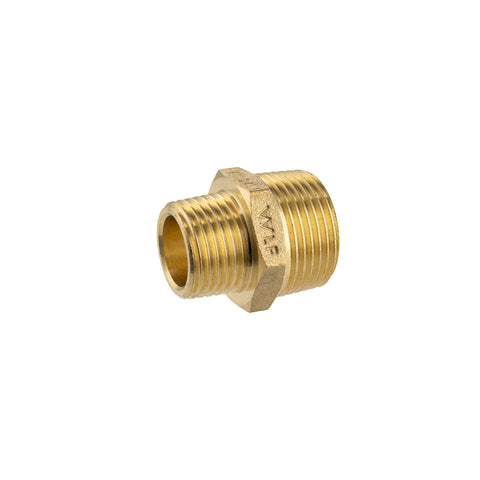 Brasshards 15 x 10mm Lead Free Brass Threaded Hex Reducing Nipple