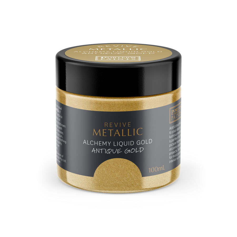 Porter S Paints 100ml Metallic Antique Gold Furniture Paint - Water-Based - Easy Clean - SuperSaverAU - view 1