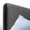 Zinus Maddon queen gas lift storage bed frame - dark grey upholstered, 317kg capacity - AU-FPPST2-12Q