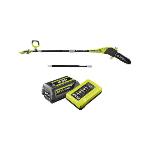 Ryobi 36V Pole Pruner Kit - 8” (20cm) - 4.0Ah Battery - Extension Pole - SuperSaverAU - view 1
