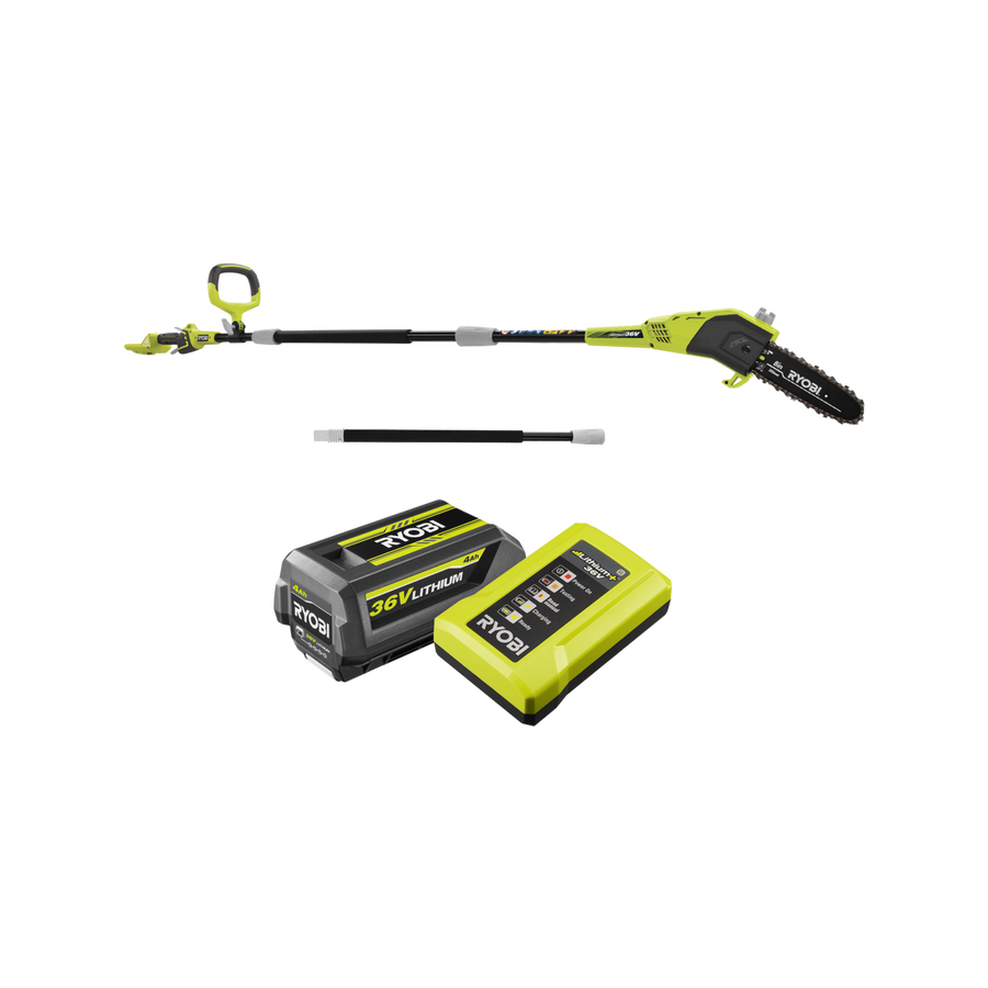 Ryobi 36V Pole Pruner Kit - 8” (20cm) - 4.0Ah Battery - Extension Pole - SuperSaverAU - view 1