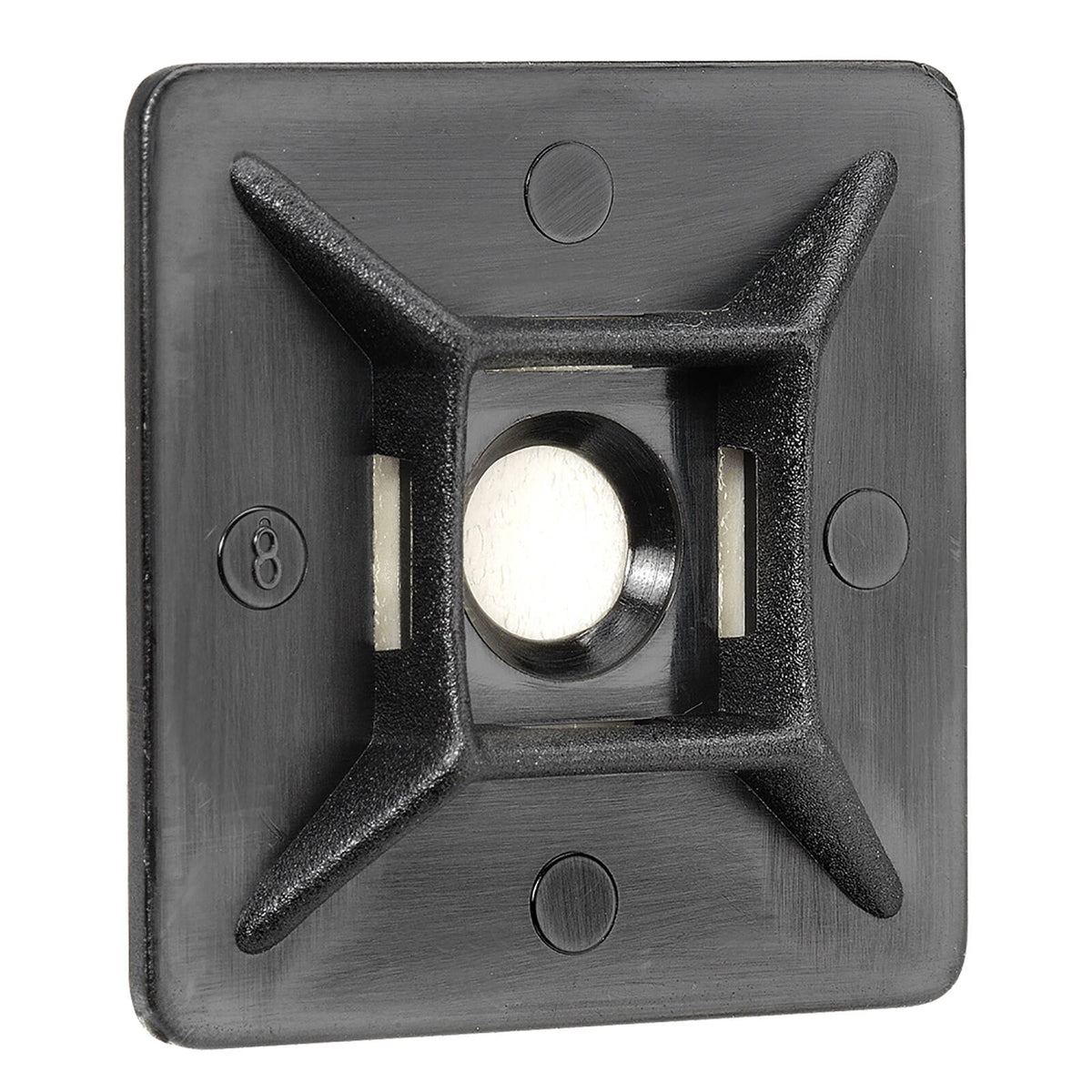 Narva 28 x 28mm Black UV Weather Resistant Cable Tie Mount 5 Pack