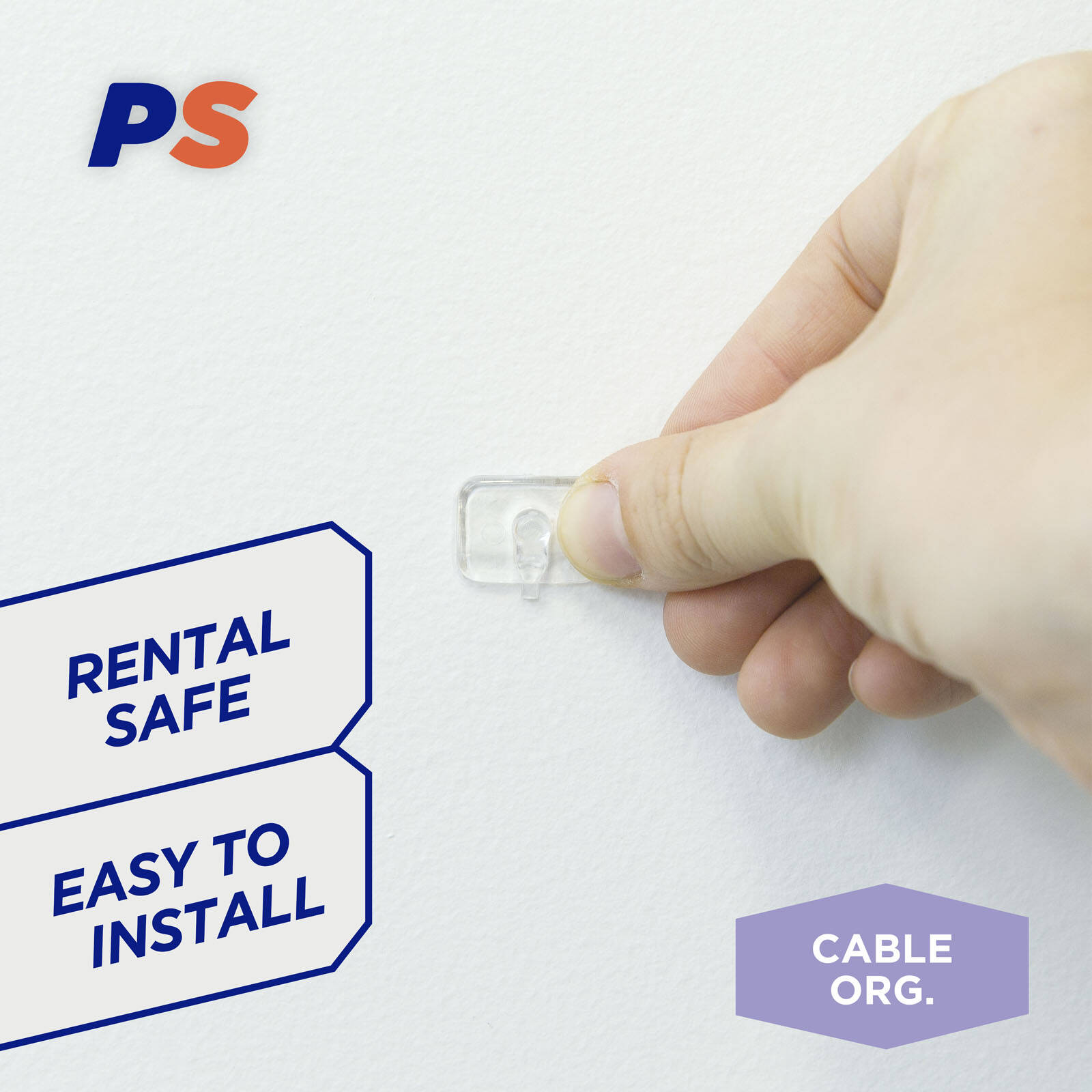 Permastik Clear Self-Adhesive Wire Holders - 18 Pack, Indoor Cable Clips