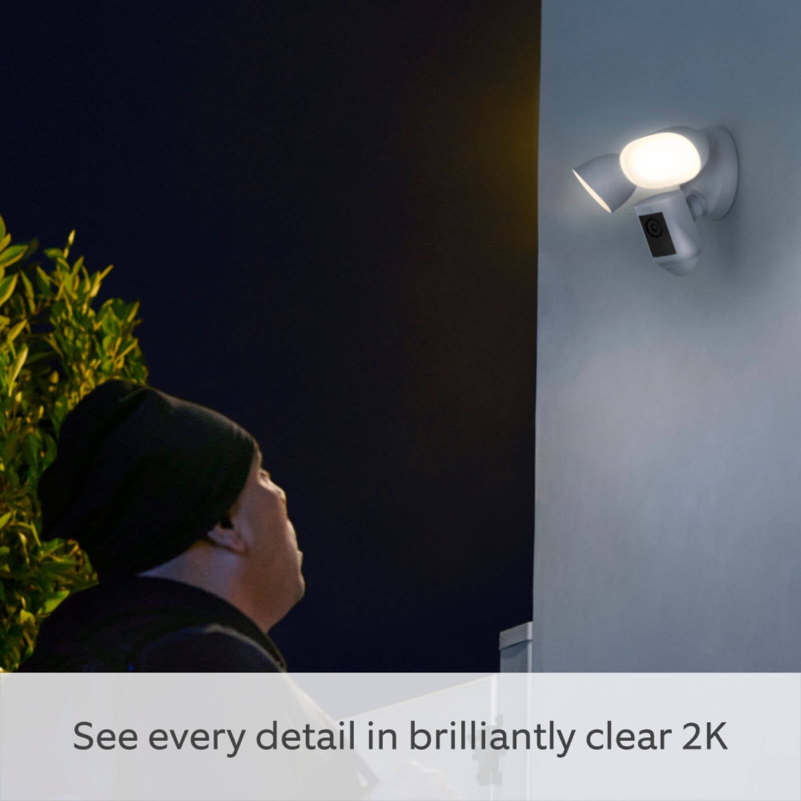Ring Black Wired 2K Floodlight Cam Pro Outdoor Security Camera B0CG6RB3HR
