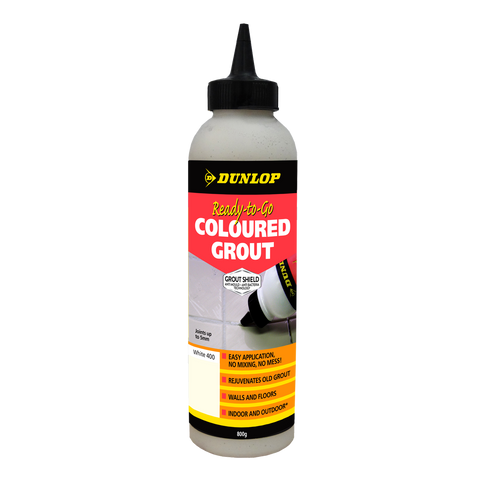 Dunlop Ready-to-Go Coloured Grout White 800g Easy Apply Anti Mould - SuperSaverAU - view 1