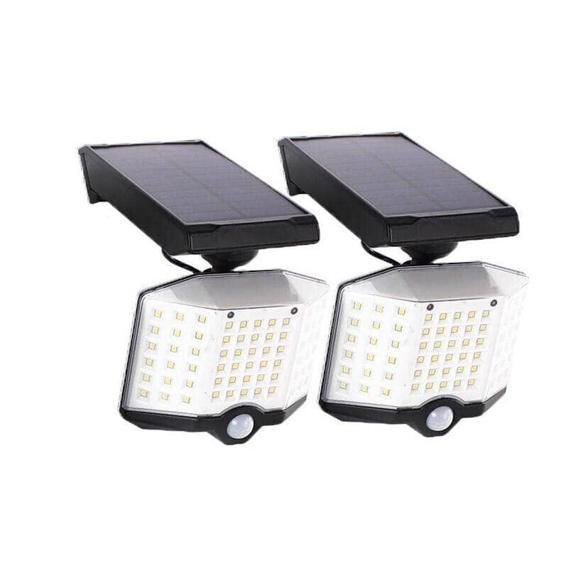 66 LED Solar Motion Sensor Light, Outdoor Wall Security Lamp with 3 Heads - view 2