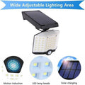 66 LED Solar Motion Sensor Light, Outdoor Wall Security Lamp with 3 Heads - view 3