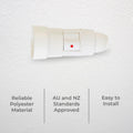 DETA White Rocker Switch Lamp Holder B22 Bayonet Polyester 250V 6318B