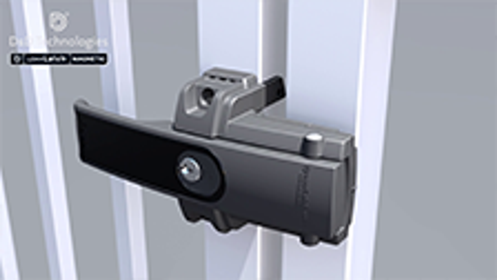 D&D Technologies LokkLatch Magnetic Gate Lock, Black, Key Lockable Both Sides, Engineered Polymer