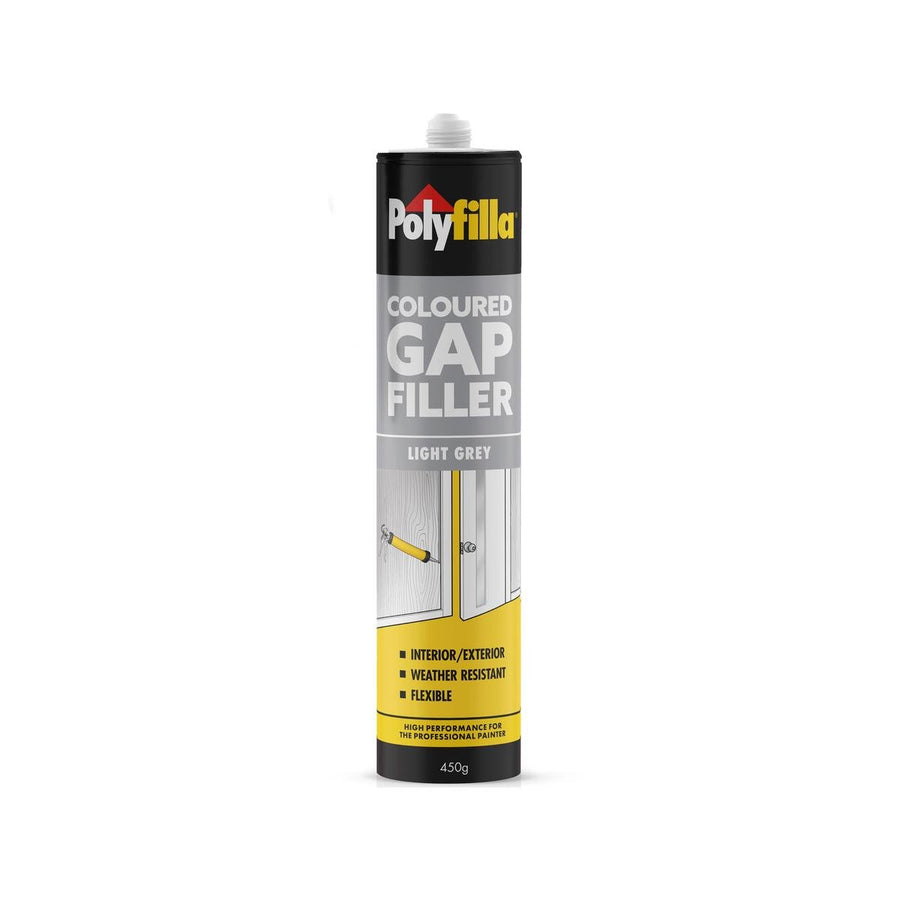 Poly 450g Light Grey Coloured Caulk Gap Filler - 450g - Light Grey - Acrylic - Weather Resistant - SuperSaverAU - view 1