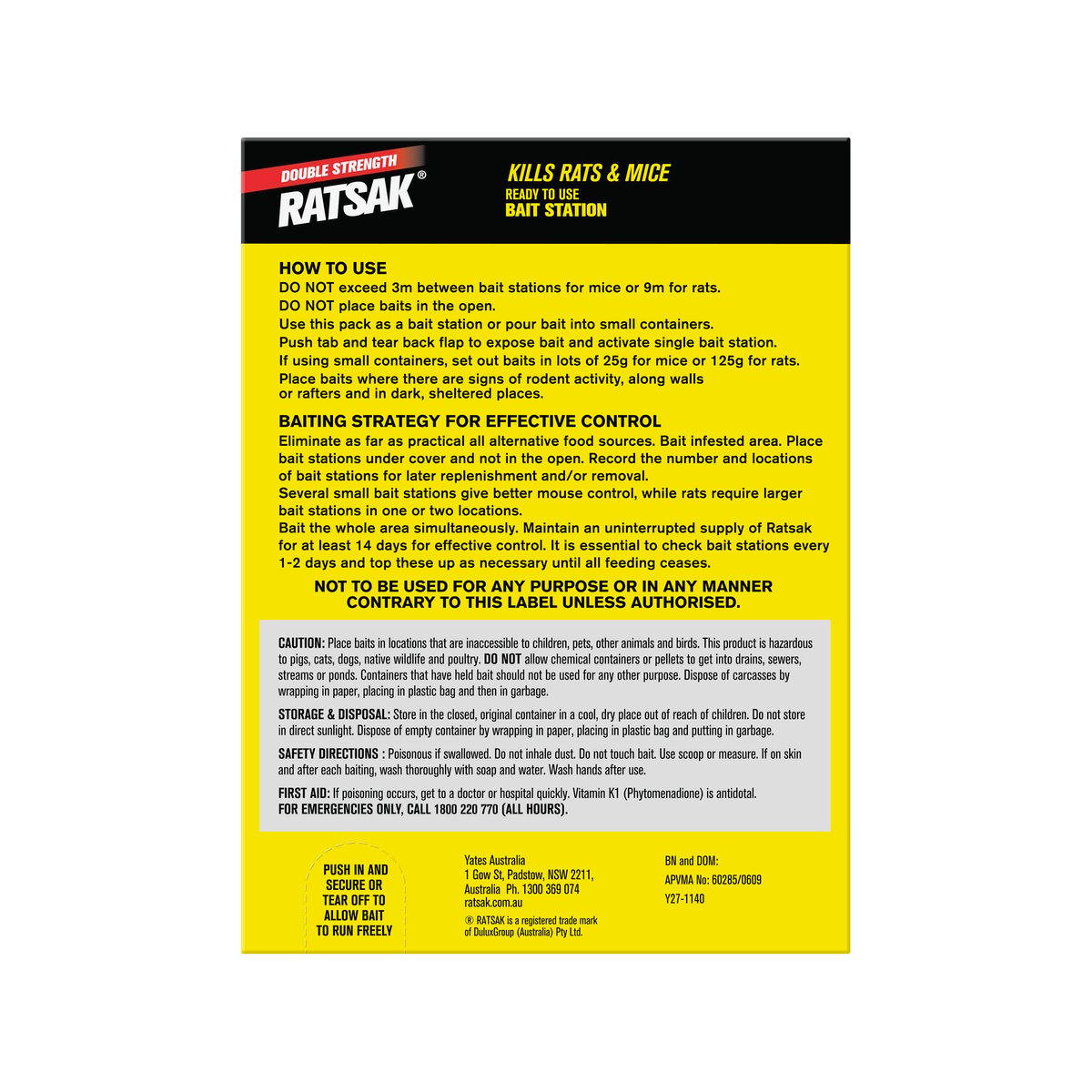 Ratsak Bait Station - 1kg - Pellets - Indoor Use - SuperSaverAU - view 2
