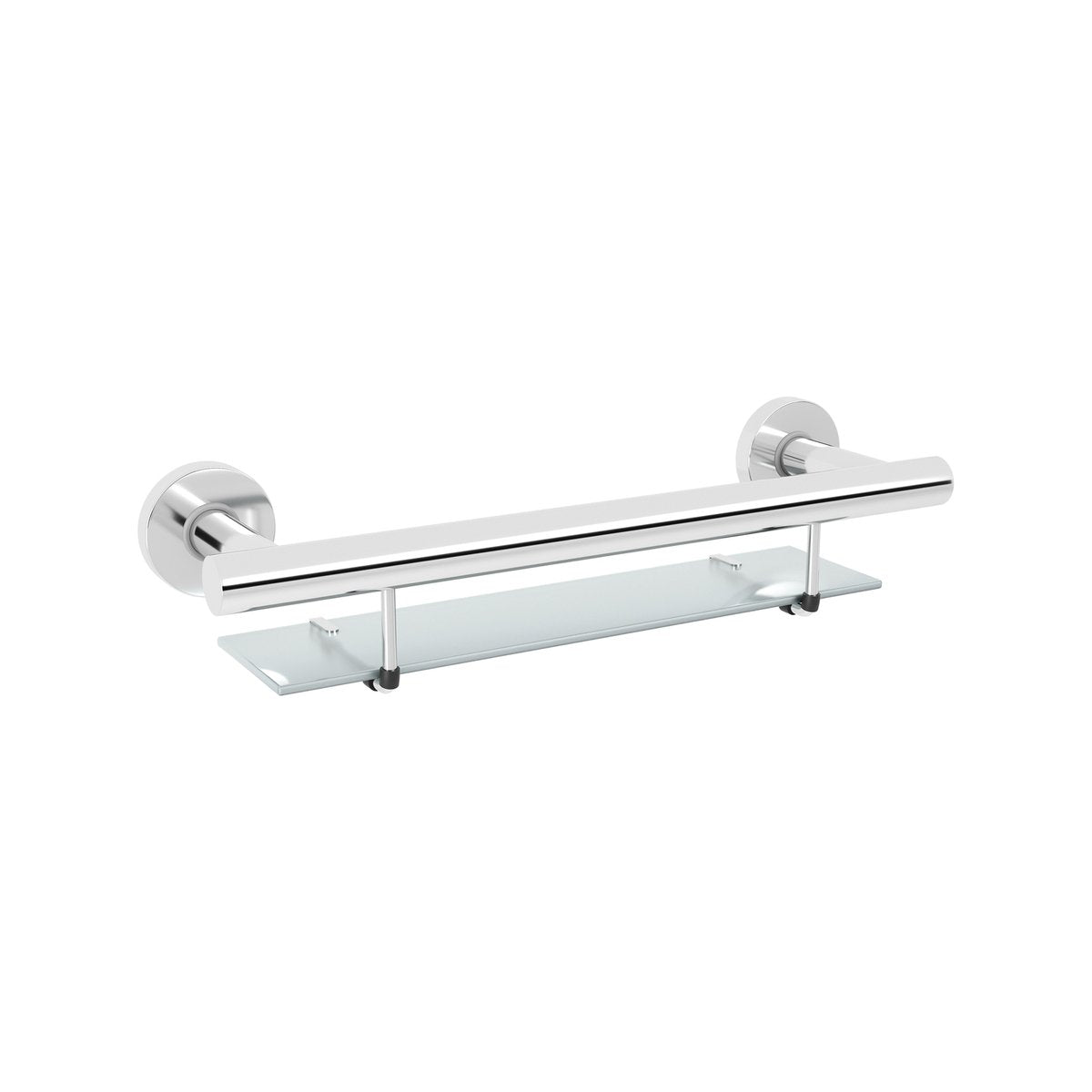 Evekare Bath Shelf With Grab Rail - 488mm Stainless Steel - Supports 250kg - SuperSaverAU - view 1