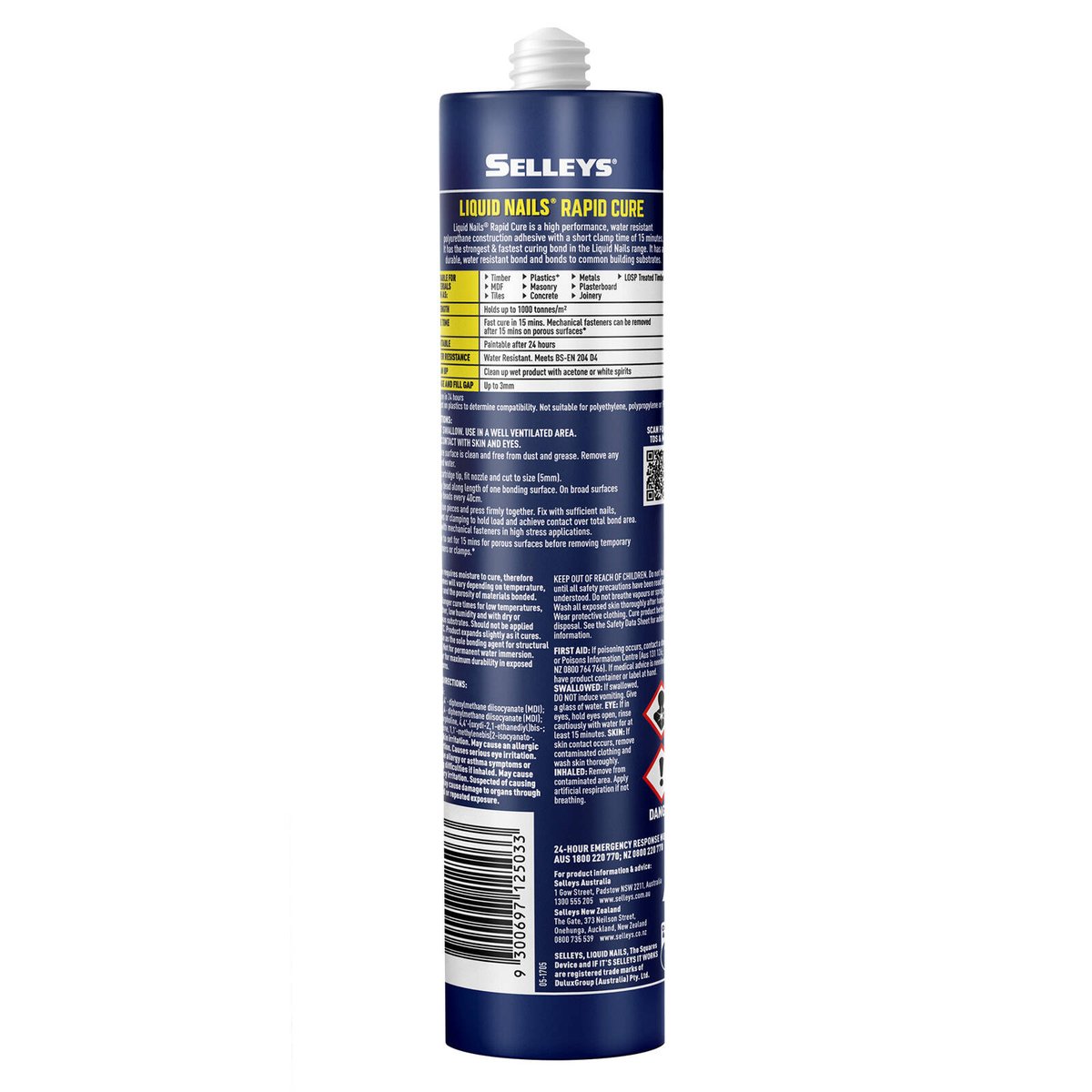 Selleys Liquid Nails Rapid Cure 325g Polyurethane Waterproof Adhesive - SuperSaverAU - view 2