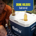 Esky 52L Wheeled Hard Cooler with Drain & Telescopic Handle Blue/White