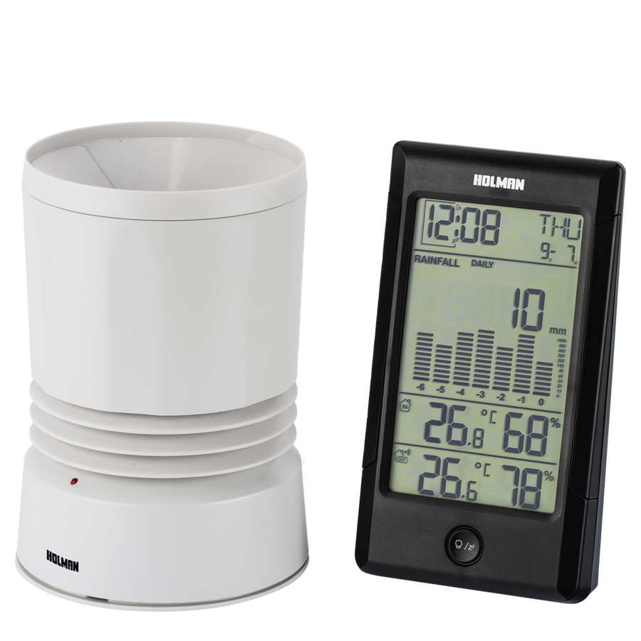 Wireless Digital Rain Gauge - Measures Rainfall, Humidity & Temperature - 165mm x 190mm x 125mm - SuperSaverAU - view 1