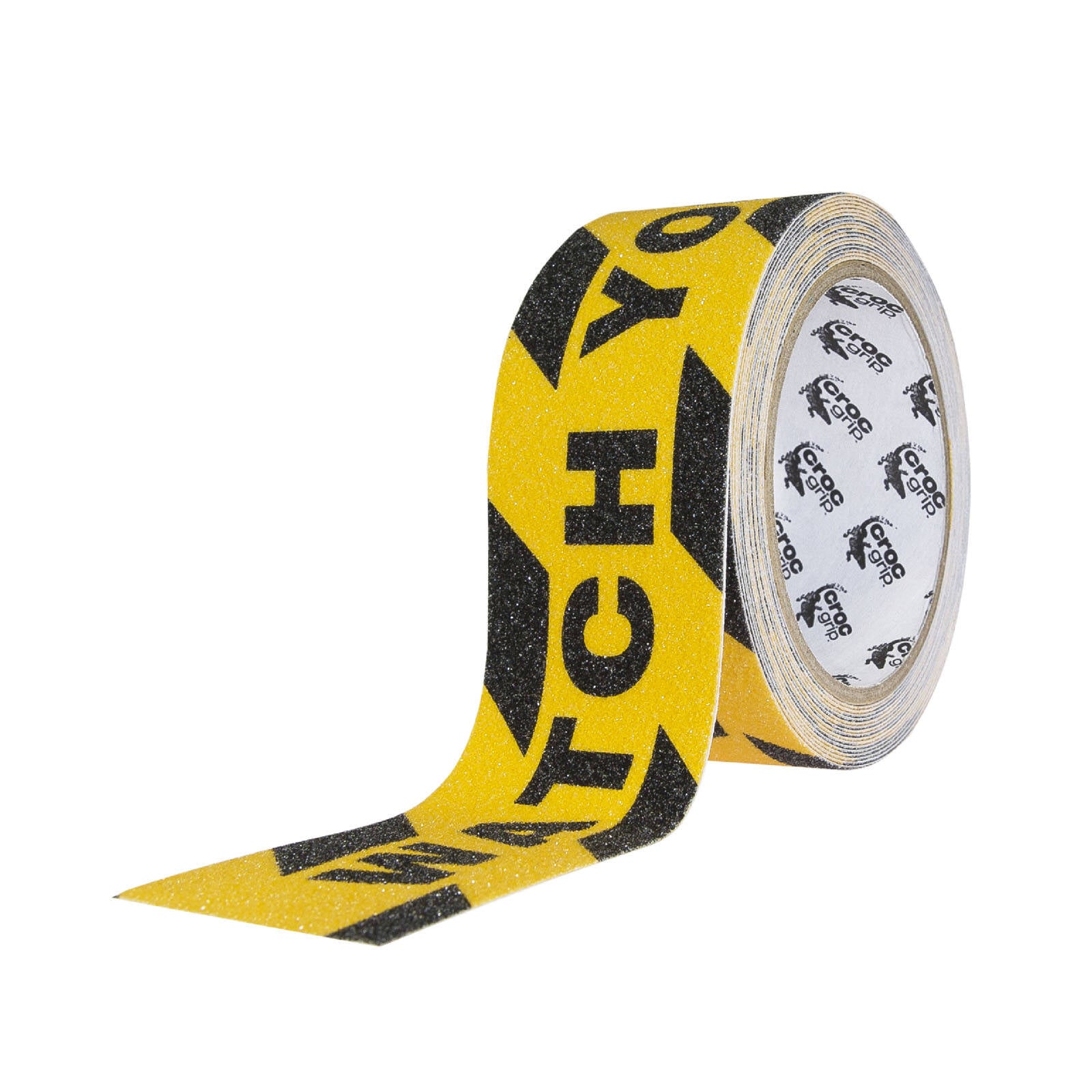 Croc Grip 5m x 50mm Yellow and Black Watch Your Step Anti-Slip Tape
