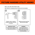 Everhang 6kg Plastic Picture Hanging Hook 3 Pack Easy Install - SuperSaverAU - view 3