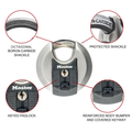 Master Lock 70mm Excell Disc Padlock Stainless Steel Shrouded Shackle