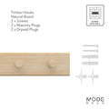 Mode 4 Key Rack - Timber Hooks on Pine Board - 4 Hooks - 245mm x 40mm x 38mm - SuperSaverAU - view 5
