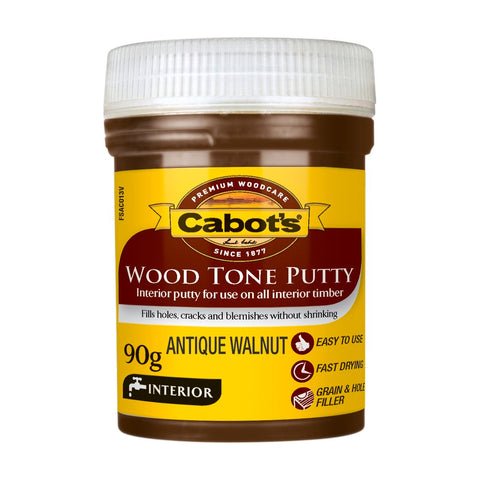 Cabot Wood Tone Putty - Antique Walnut - 90g - Water Based - Fast Drying - SuperSaverAU - view 1
