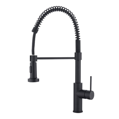 Mondella Resonance 35mm Matte Black Coil Multi-Function Sink Mixer, 7.5L/min 4 Star WELS Stainless Steel