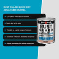 White Knight Rust Guard Advanced Enamel Paint 1L Neutral Gloss - Quick Dry - SuperSaverAU - view 5