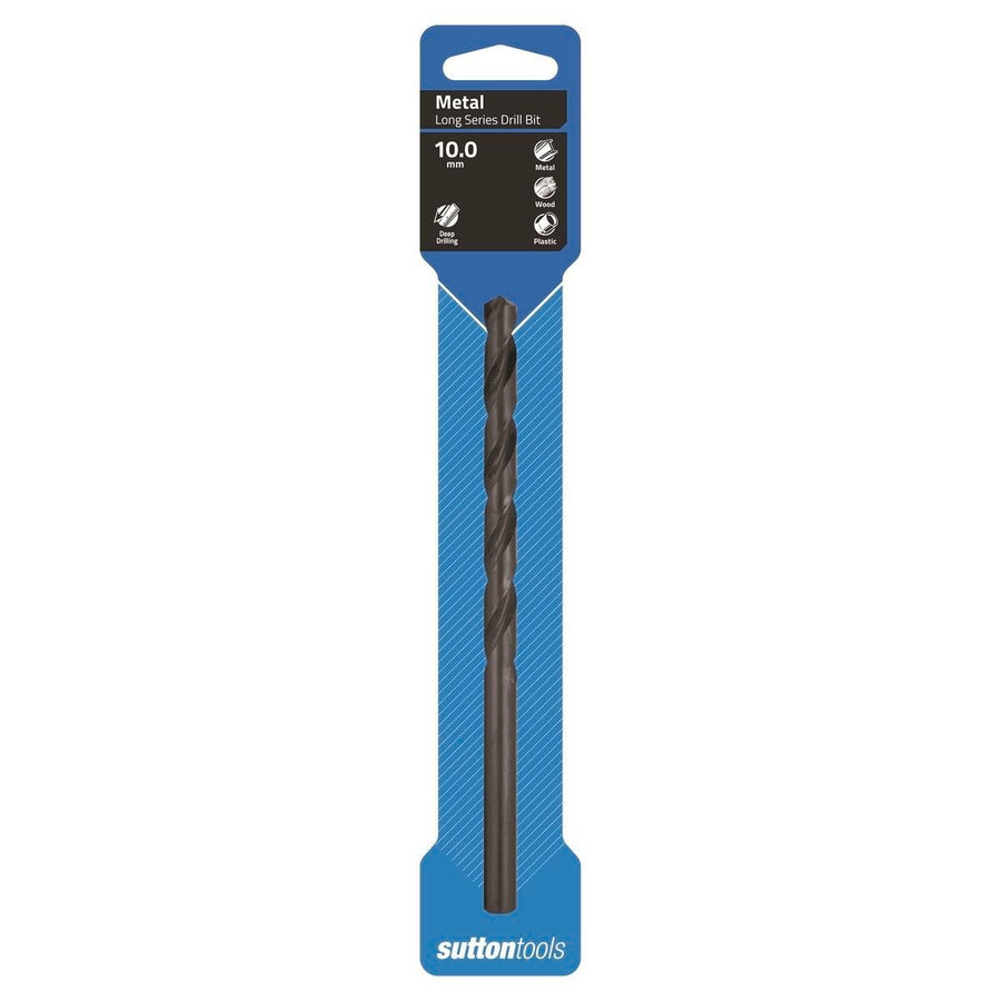 Sutton Tools 10mm Long Series Jobber Drill Bit M2 HSS Fast Chip Removal - SuperSaverAU - view 1