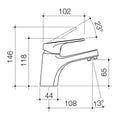 Dorf Black Matte Basin Mixer - Lead Free - 35mm Cartridge - WELS 6-Star - SuperSaverAU - view 2