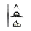 Trojan 300mm Multi Function Combination Square - Heavy-Duty Alloy Body - Stainless Steel Blade - Precision Measurement Tool - SuperSaverAU - view 3