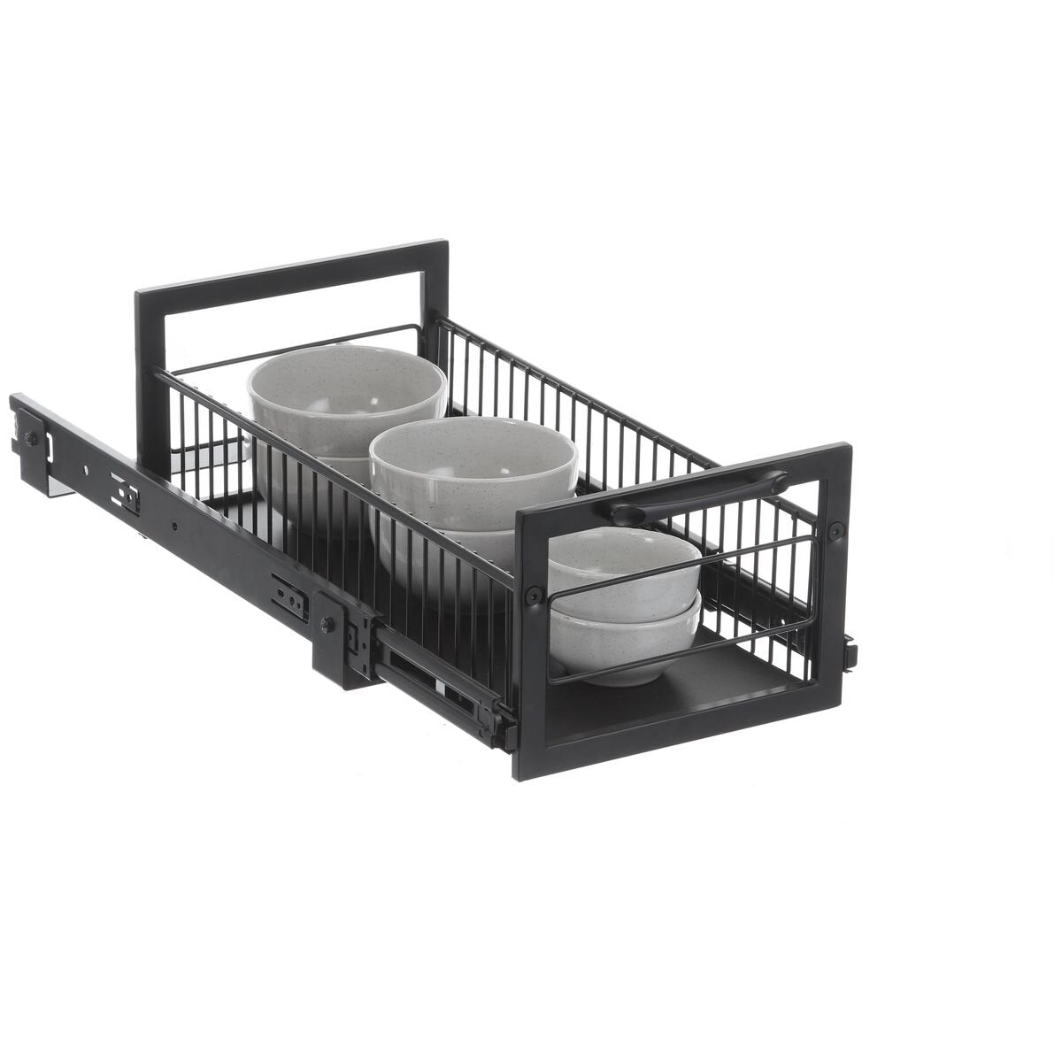 L.T. Williams Pull Out Wire Basket 29.5cm - Black - 25kg Capacity - Full Extension Runners - 9710