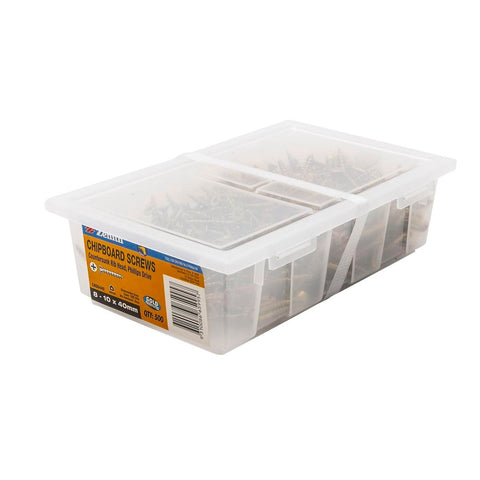 Zenith 8 Countersunk Rib Head Chipboard Screws 10 x 40mm - 500 Pack - SuperSaverAU - view 1