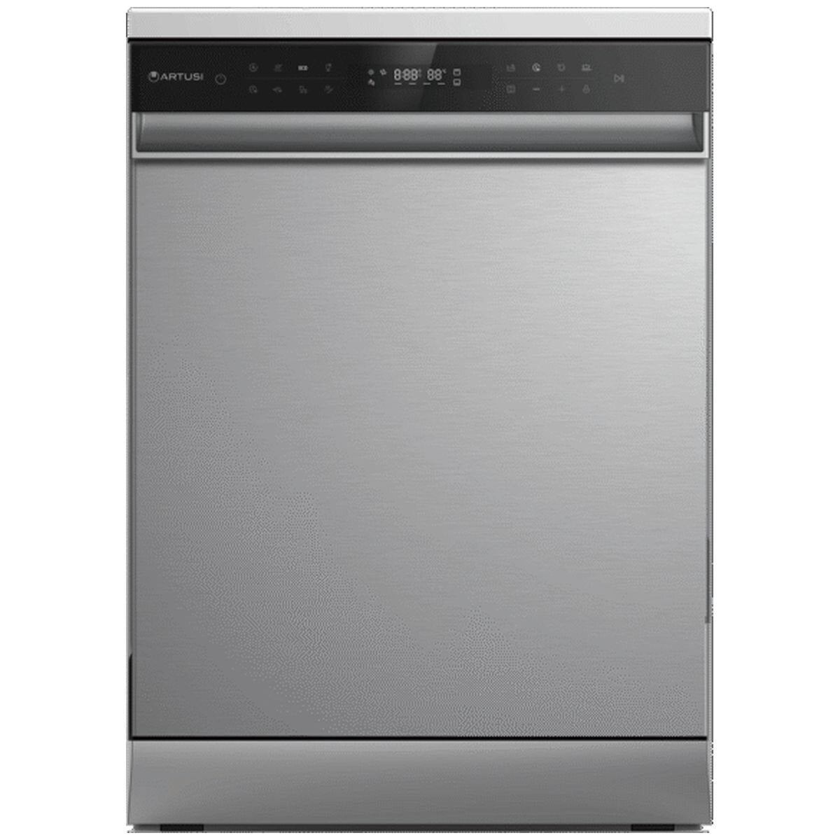 Artusi 60cm Freestanding Dishwasher 15 Place Settings - Stainless Steel, 8 Programs, Touch Controls - ADW5009X