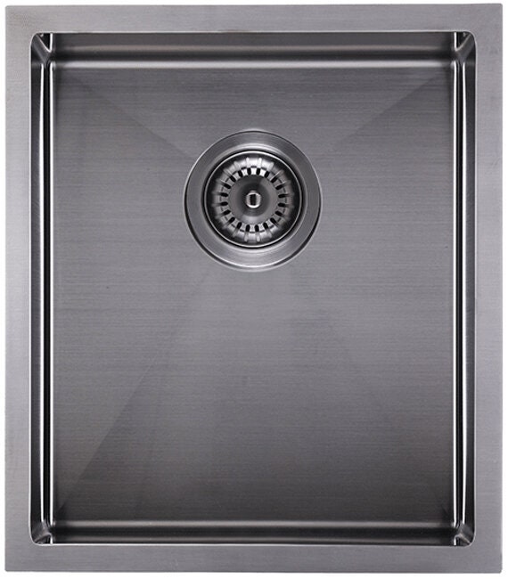 Abey Piazza single bowl sink - stainless steel - removable drainer - top, under or flush mount - CR340B