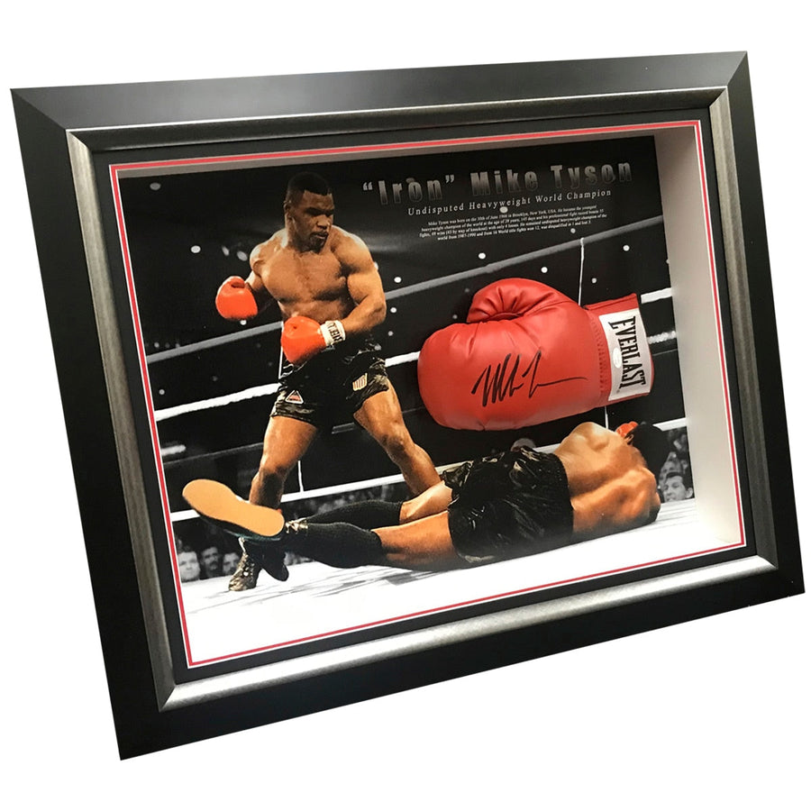 Icons of Sport Iron Mike Tyson Signed Everlast Boxing Framed Glove - SuperSaverAU - view 1