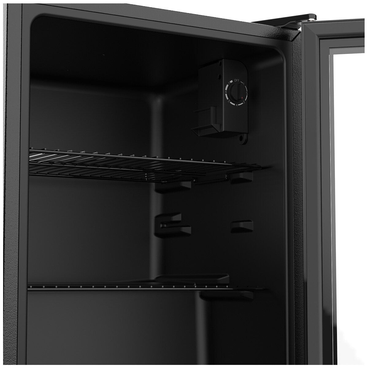 CHiQ 64L beverage centre - black glass door, lockable, 2 star energy rating, 112kWh per year - CBC064BG