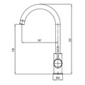 Oliveri Venice gooseneck mixer tap - Black finish, WELS 5 Star, 5.5L per minute, 10 year warranty - VE520MB