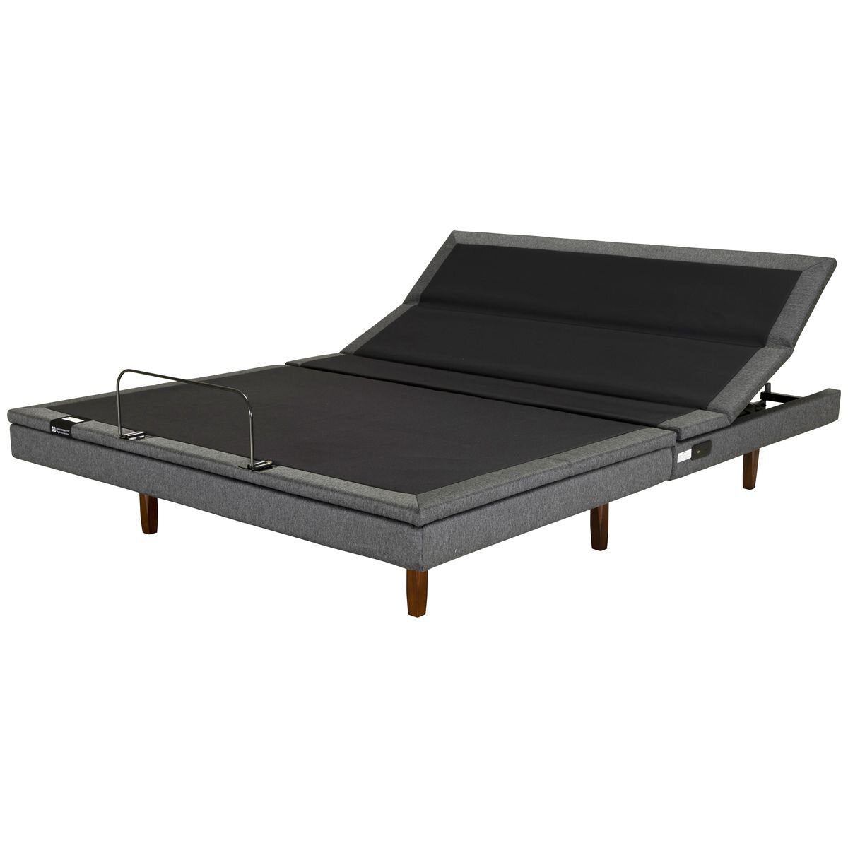 Sealy Apex Adjustable Bed Base Queen - Zero G, Anti Snore, Dual Massage, Charcoal - APX-ADJ-QUN